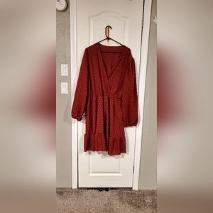 Plus Size Burgundy Dress Size 4X